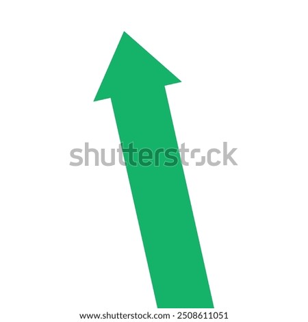 green arrow business graph pointing up face left back represent profit