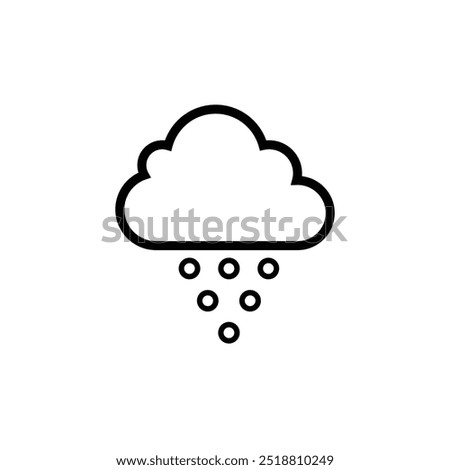 Snowy in Cloudy Weather conditions icon. Weather Forecast