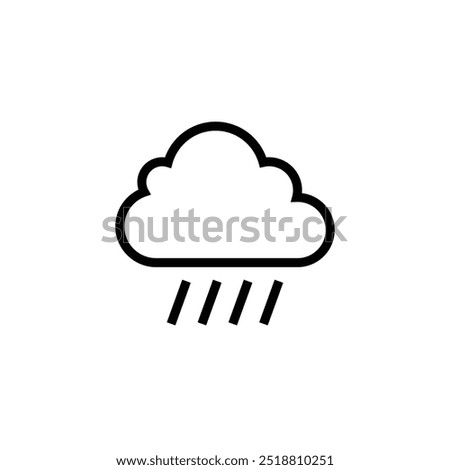 Rain and Cloudy weather conditions icon. Weather Forecast