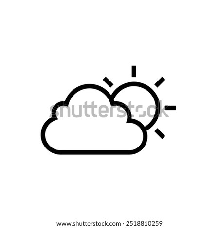 sunset in clear and cloudy weather conditions icon. Weather Forecast