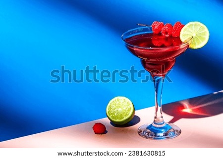 Similar – Image, Stock Photo Blue drink and bartender tools on table