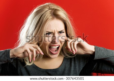 a woman who screams in rage