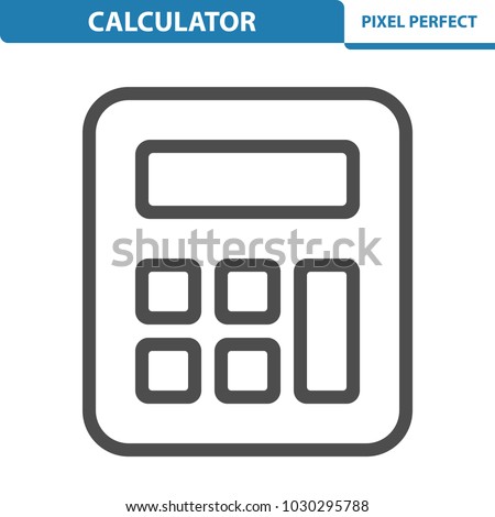 Calculator Icon. Professional, pixel perfect icons optimized for both large and small resolutions. EPS 8 format. 12x size for preview.

