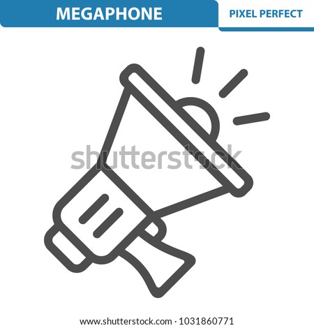 Megaphone Icon. Professional, pixel perfect icons optimized for both large and small resolutions. EPS 8 format. 12x size for preview.