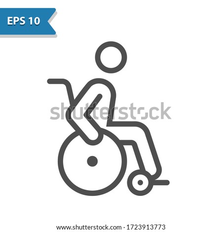 Wheelchair Icon. Professional, pixel perfect icon, EPS 10 format.