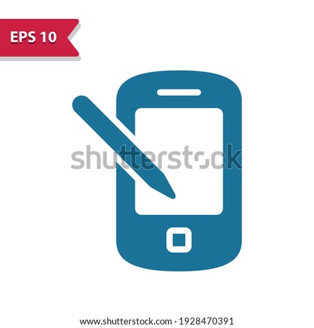 PDA, smartphone, mobile phone icon. Professional pixel-aligned icon in glyph style.
