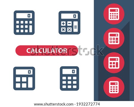 Calculator Icons. Professional, pixel perfect icons. EPS 10 format.