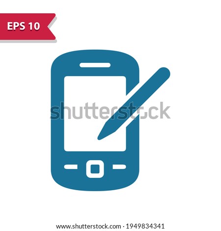Mobile phone, smartphone, PDA icon. Professional pixel-aligned icon in glyph style.