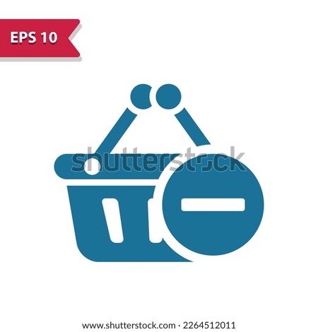 Shopping Basket Icon. Retail, Online Shopping, E-commerce. Professional pixel perfect vector icon in glyph style.