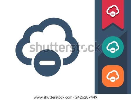 Cloud Computing Icon. Cloud, Share, Upload, Download, Button, Data. Professional, pixel perfect vector icon.
