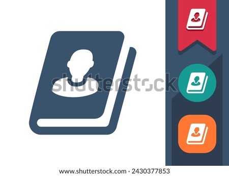 Address Book Icon. Phonebook, Phone Book, Contact List, Contacts. Professional, pixel perfect vector icon.