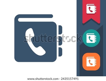 Phone Book Icon. Phonebook, Telephone, Contact List, Contacts. Professional, pixel perfect vector icon.