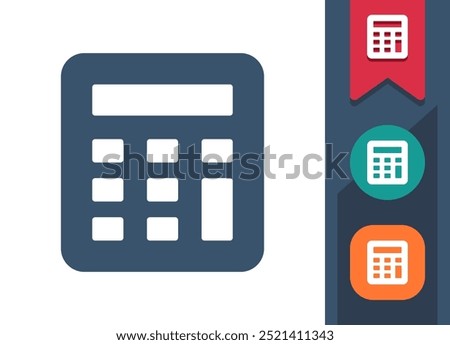 Calculator, Math, Accounting Icon. Professional, pixel perfect icon. EPS 10 format.