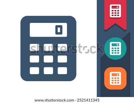 Calculator, Math, Accounting Icon. Professional, pixel perfect icon. EPS 10 format.