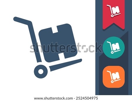 Hand Truck, Warehouse, Cart Icon. Professional, pixel perfect icon. EPS 10 format.