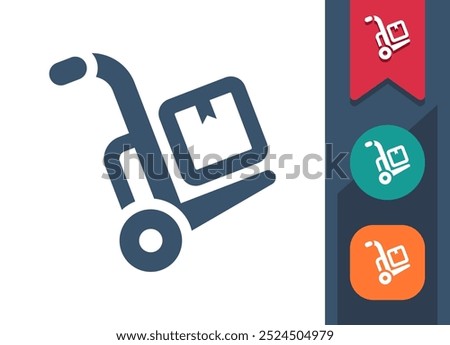 Hand Truck, Warehouse, Cart Icon. Professional, pixel perfect icon. EPS 10 format.