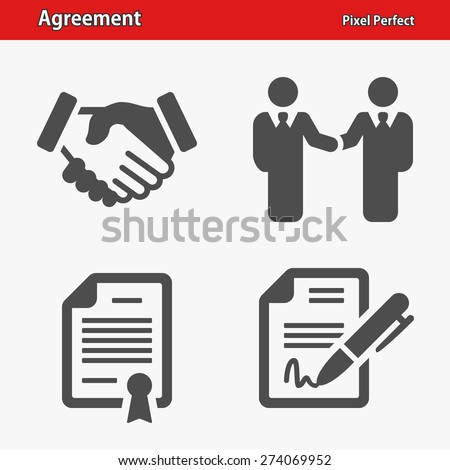 Agreement Icons. Professional, pixel perfect icons optimized for both large and small resolutions. EPS 8 format.