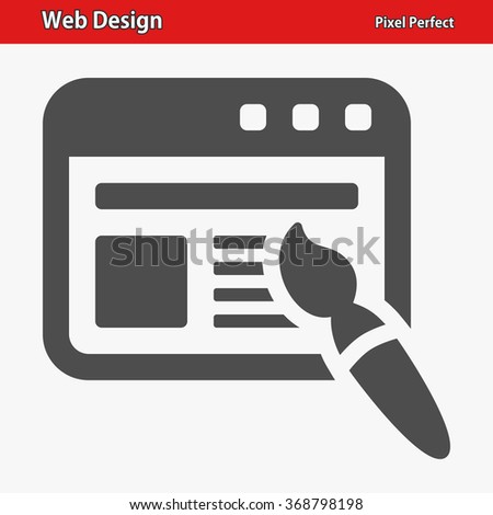 Web Design Icon. Professional, pixel perfect icons optimized for both large and small resolutions. EPS 8 format.