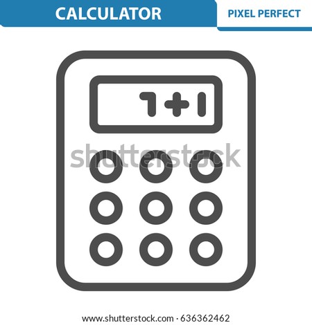 Calculator Icon. Professional, pixel perfect icons optimized for both large and small resolutions. EPS 8 format. 12x size for preview.