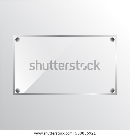 Glass frame with gradient background , Vector illustration