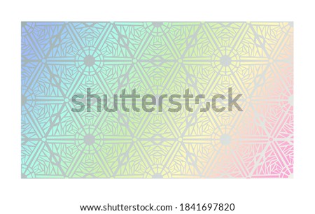 Holographic texture with gradient and geometry metal tracery