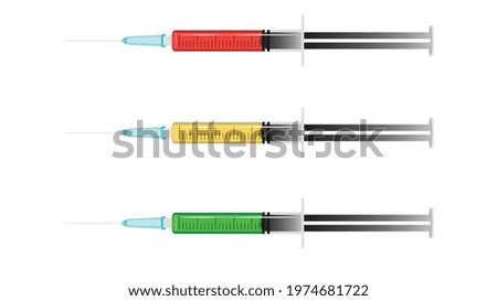 Abstract medical injection needle, syringe, vaccination, injection, infection prevention illustration.