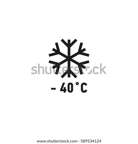 Safe for use on freezer symbol isolated on white background vector illustration. Product suitable for freezing sign. International standard black packaging pictogram