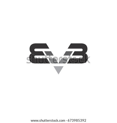 letter e and v and b logo