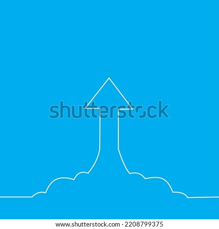 Growth arrow concept with blue background vector image
