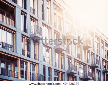 Similar – Image, Stock Photo curved glass facade Berlin