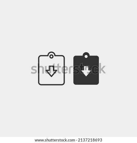 Assignment returned vector icon illustration sign