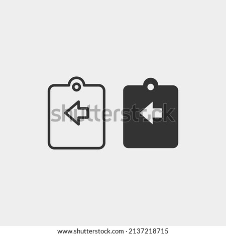 Assignment_return vector icon illustration sign