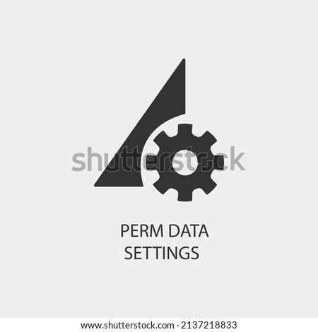 Perm_data_setting vector icon illustration sign