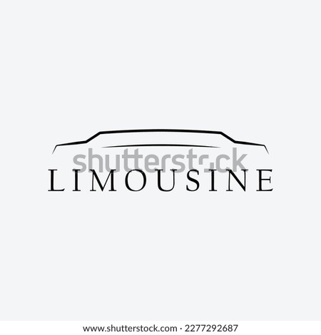 Limousine luxury card logo, grill emblem symbol or icon