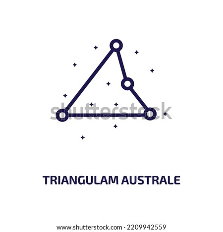 triangulam australe icon from astronomy collection. Thin linear triangulam australe, use, media outline icon isolated on white background. Line vector triangulam australe sign, symbol for web and 
