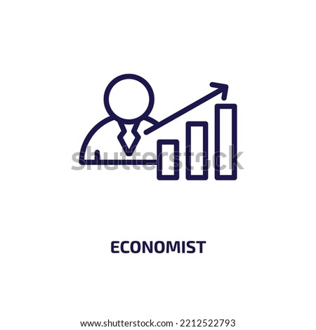 economist icon from cryptocurrency collection. Thin linear economist, businessman, business outline icon isolated on white background. Line vector economist sign, symbol for web and mobile
