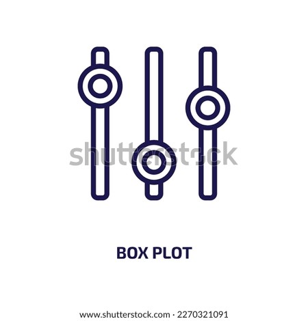 box plot icon from user interface collection. Thin linear box plot, box, plot outline icon isolated on white background. Line vector box plot sign, symbol for web and mobile