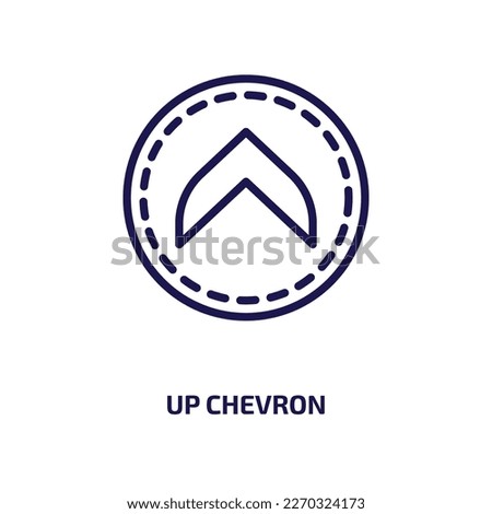up chevron icon from user interface collection. Thin linear up chevron, arrow, up outline icon isolated on white background. Line vector up chevron sign, symbol for web and mobile