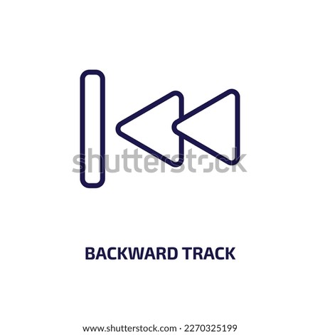 backward track icon from user interface collection. Thin linear backward track, forward, arrow outline icon isolated on white background. Line vector backward track sign, symbol for web and mobile