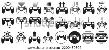 Joystick console next gen collection. controller video gaming icon set. gaming vector illustration