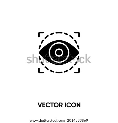 Eye scan vector icon. Modern, simple flat vector illustration for website or mobile app.Eye check up symbol, logo illustration. Pixel perfect vector graphics	