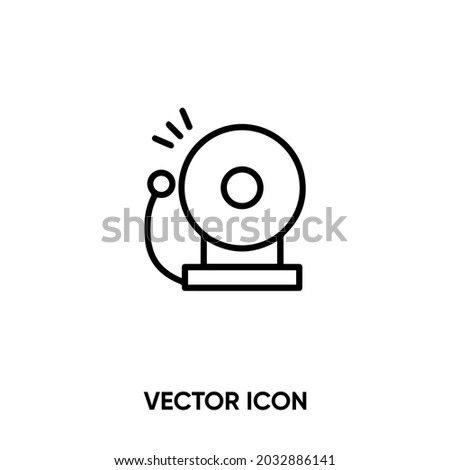 Bell ring vector icon. Modern, simple flat vector illustration for website or mobile app.School ring symbol, logo illustration. Pixel perfect vector graphics	