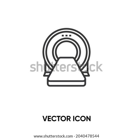 MRI diagnostic vector icon. Modern, simple flat vector illustration for website or mobile app.Xray or radiology symbol, logo illustration. Pixel perfect vector graphics	