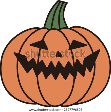 Clip art of simple jack-o-lantern