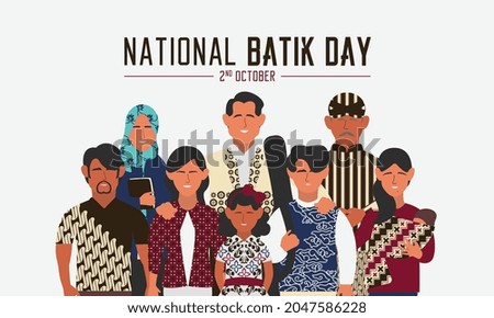 Indonesians celebrate National Batik Day on 2nd October by wearing batik fashion. 