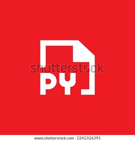 py file type flat icon, graphic resource template, vector illustration.