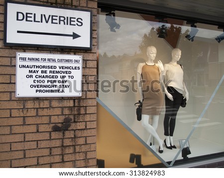 Andover, Retail Park, Hampshire, England - September 3, 2015: Next women and men fashion clothing store, company founded by Joseph Hepworth in Leeds in 1864