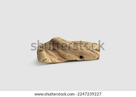 wooden figure isolated on white background. Timber Imagine de stoc © 