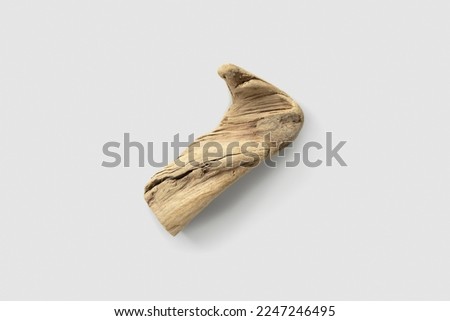 Old wooden figure isolated on white background Imagine de stoc © 