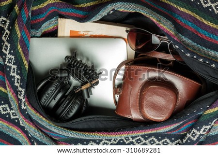 Things inside the cotton bag. Lifestyle wallpaper